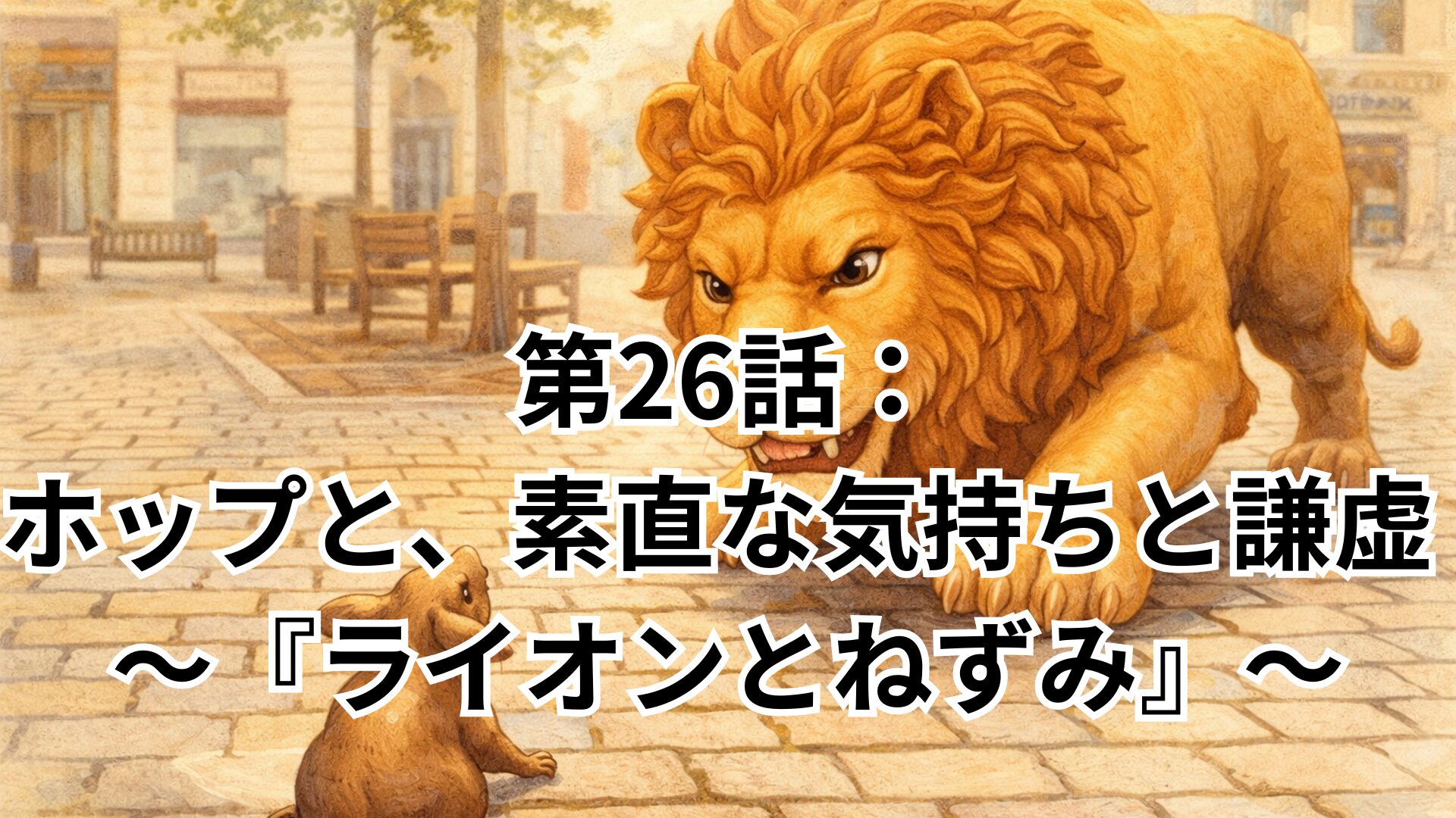 第26話：ホップと、素直な気持ちと謙虚　〜『ライオンとねずみ』〜
