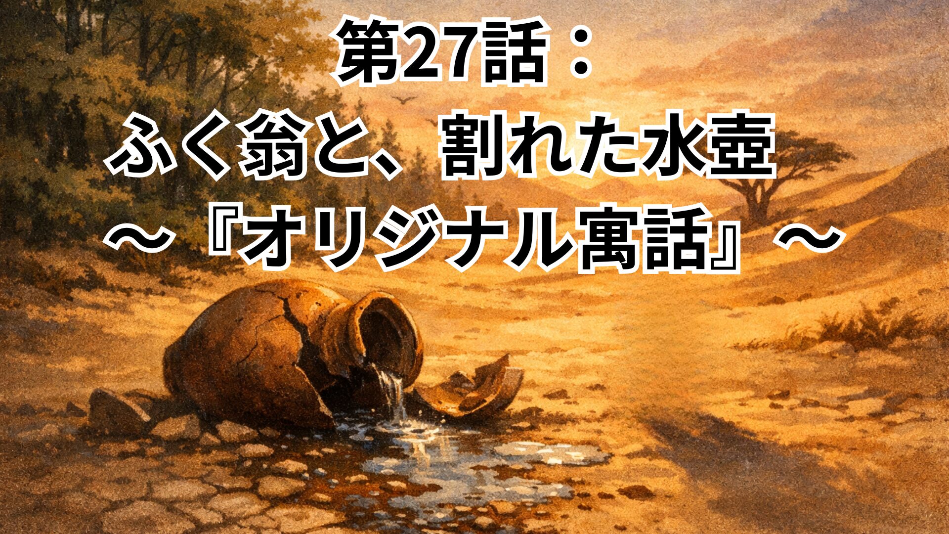 第27話：ふく翁と、割れた水壺　〜オリジナル寓話〜