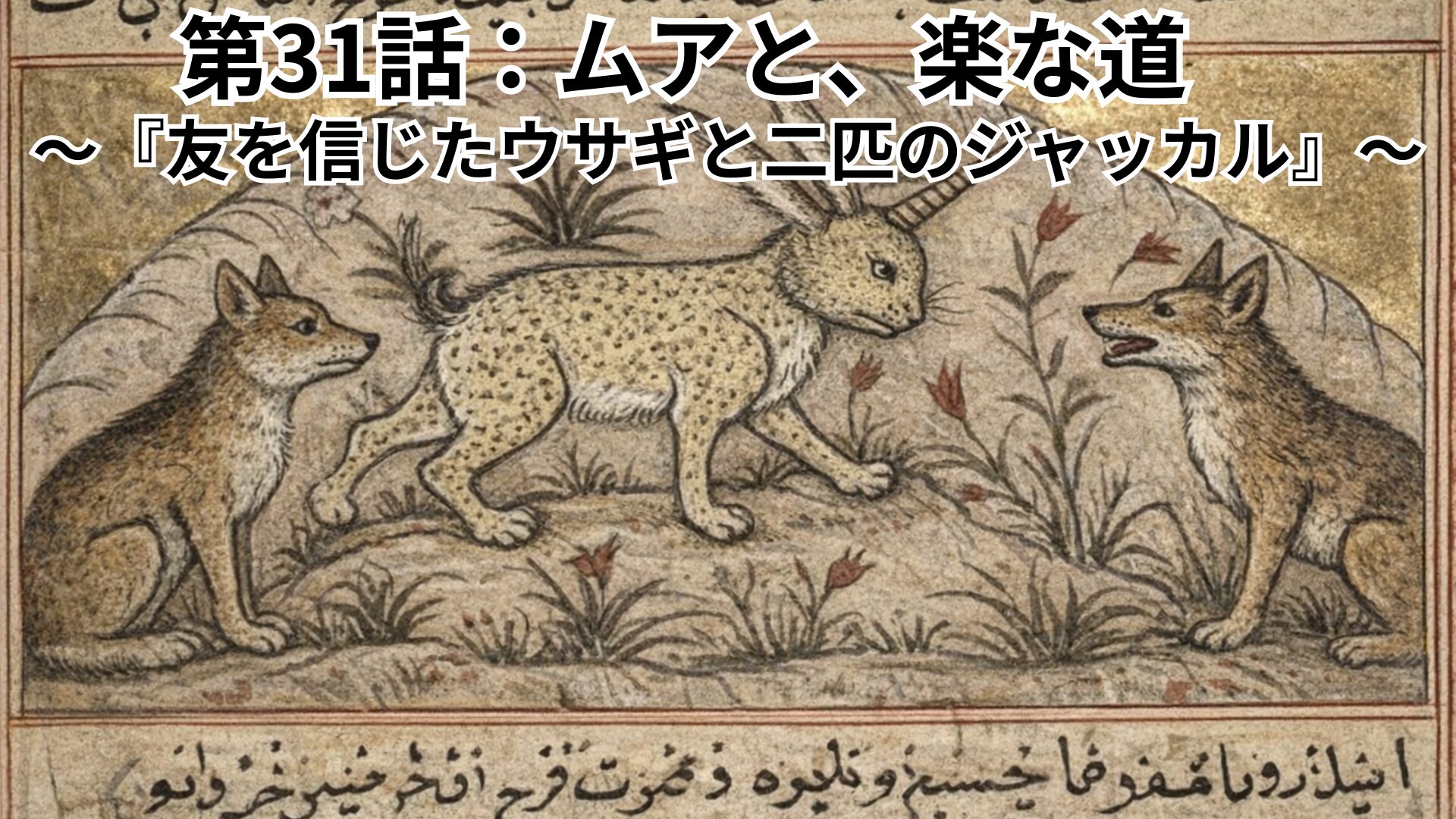 第31話：ムアと、楽な道　〜『友を信じたウサギと二匹のジャッカル』〜